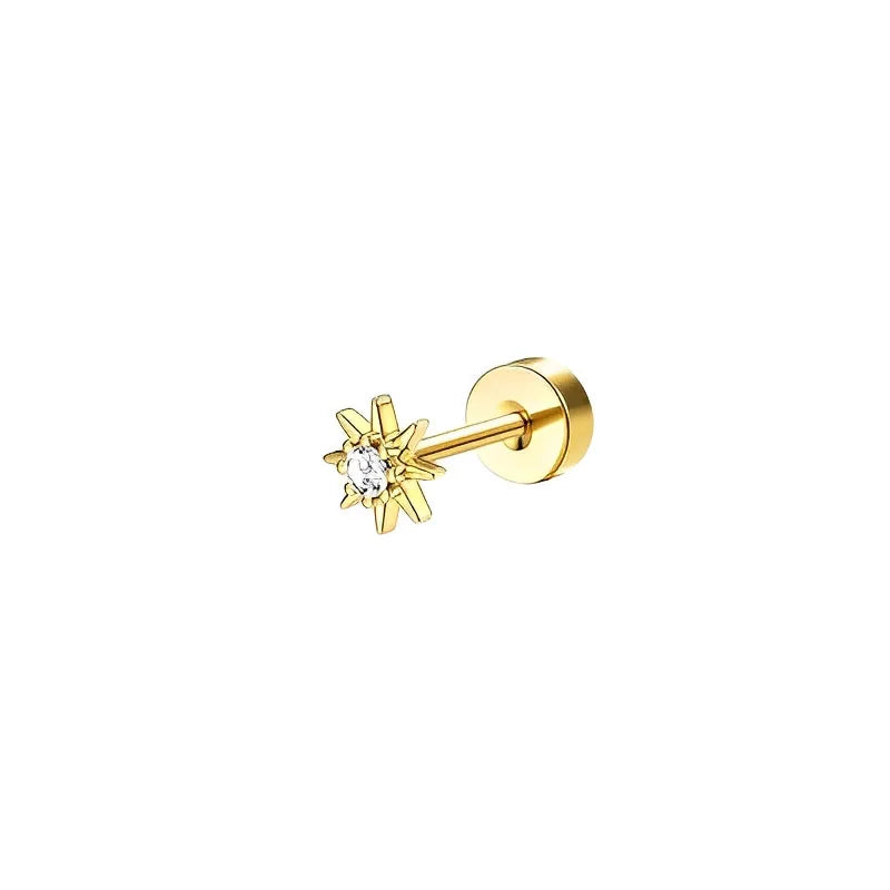 Flache Stecker Ohrringe für Damen