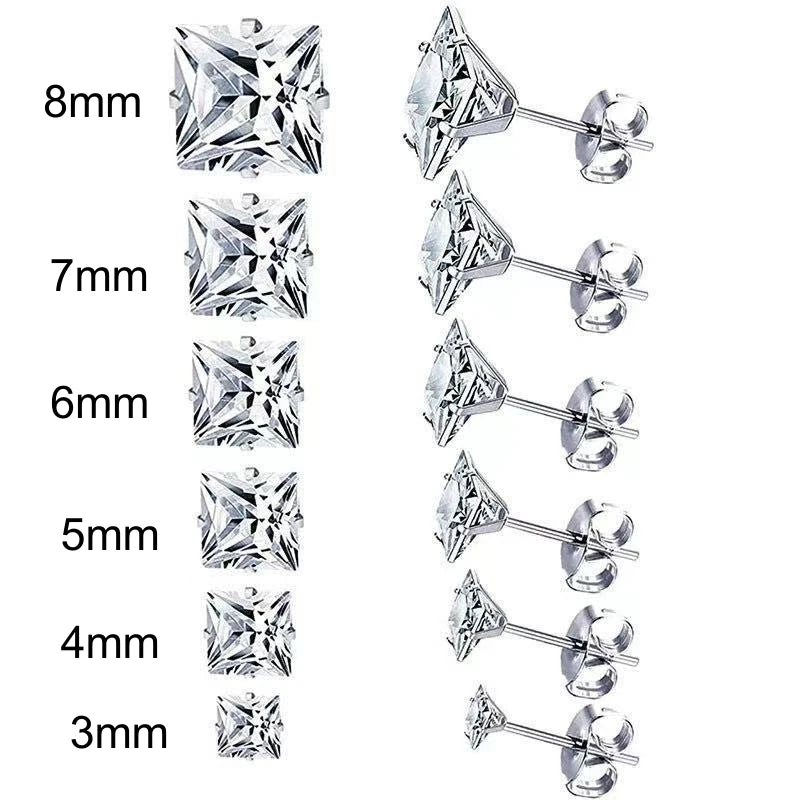 Stecker Ohrringe mit Stein Besatz für Damen