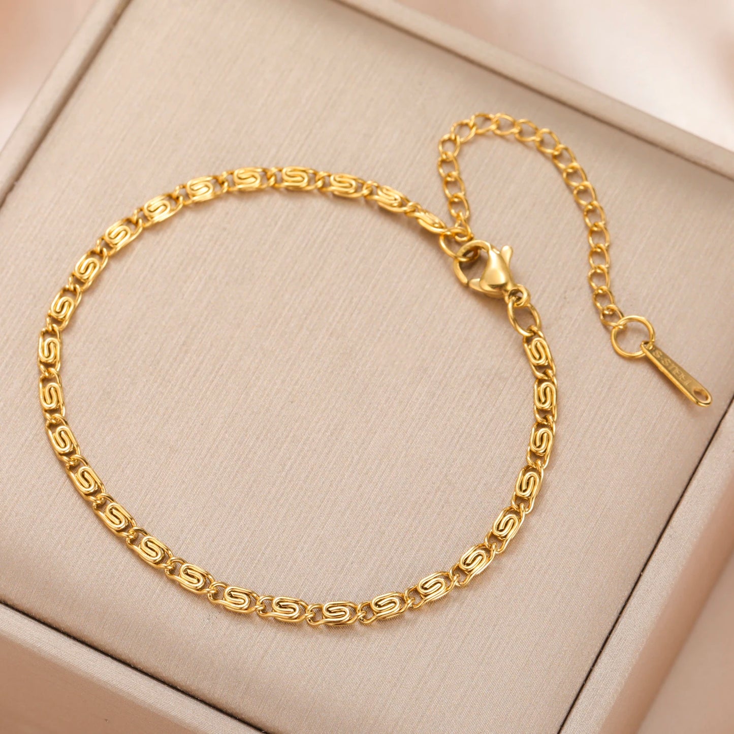 Damen Edelstahl Goldkette