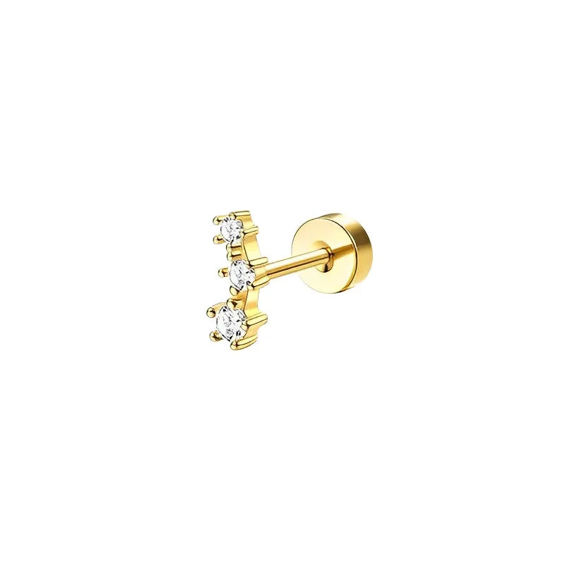 Flache Stecker Ohrringe für Damen