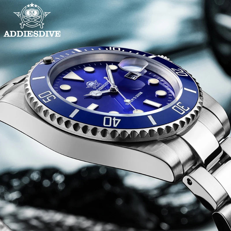 ADDIESDIVE Edelstahl Uhr