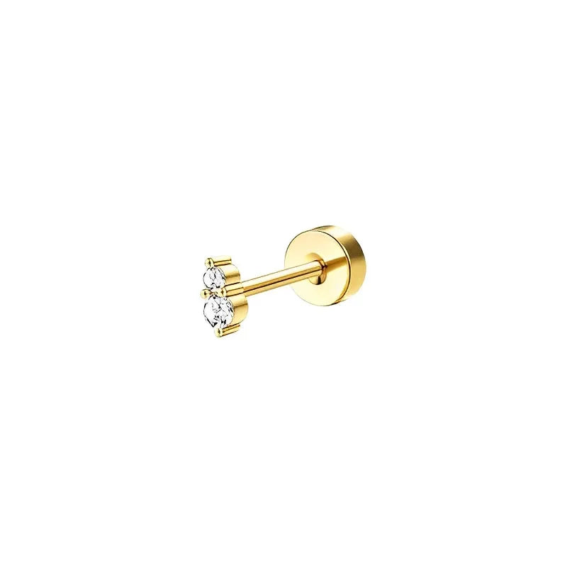 Flache Stecker Ohrringe für Damen