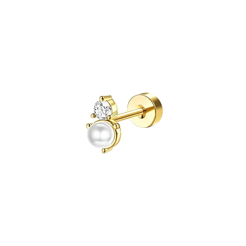 Flache Stecker Ohrringe für Damen