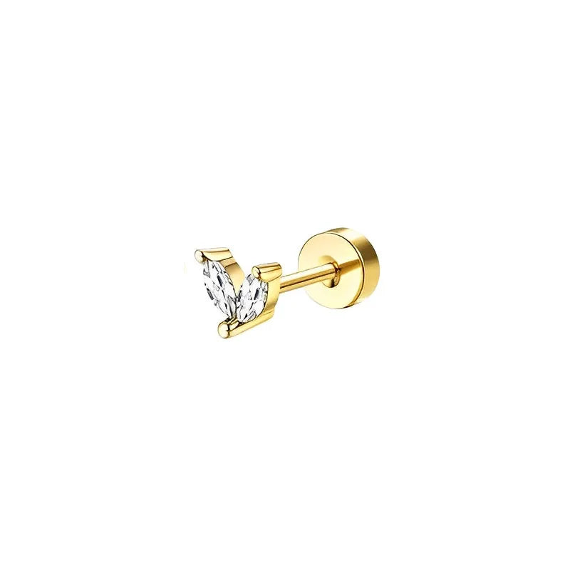 Flache Stecker Ohrringe für Damen
