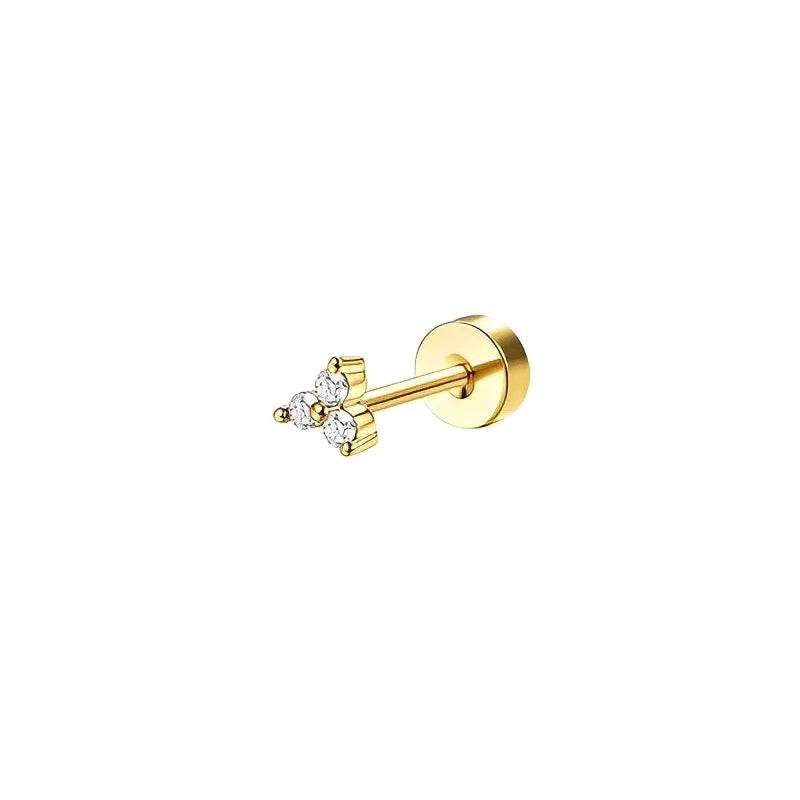 Flache Stecker Ohrringe für Damen