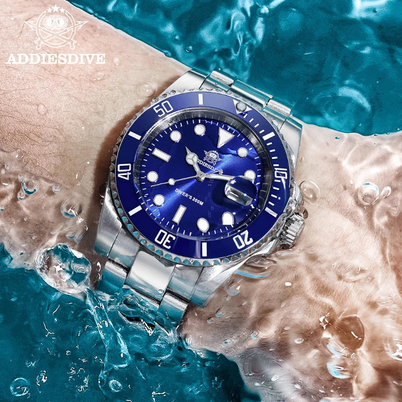 ADDIESDIVE Edelstahl Uhr