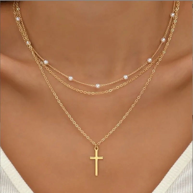 Goldene Damen Perlenkette