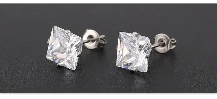 Stecker Ohrringe mit Stein Besatz für Damen