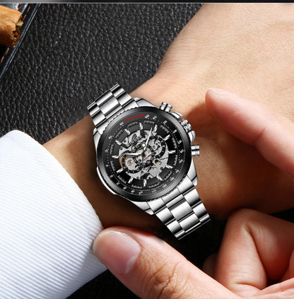 Winner Sport Luxus Herrenuhr Silber