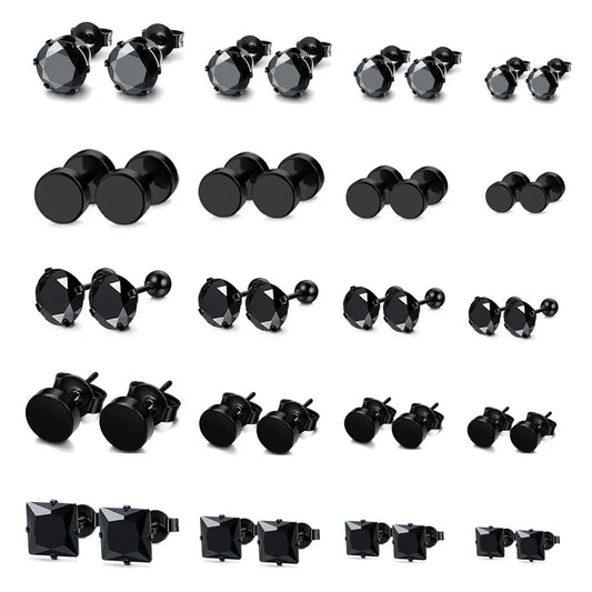 Flache Stecker Ohrring für Herren