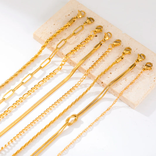Damen Edelstahl Goldkette