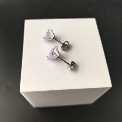 Stecker Ohrringe mit Stein Besatz für Damen