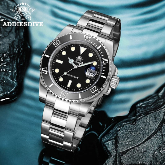 ADDIESDIVE Edelstahl Uhr