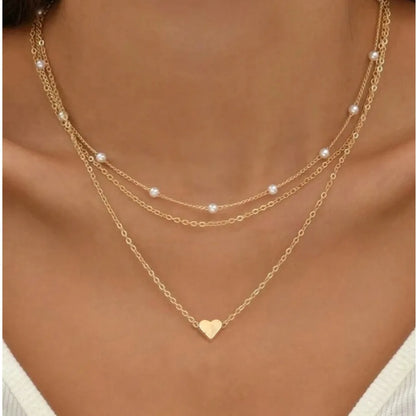 Goldene Damen Perlenkette