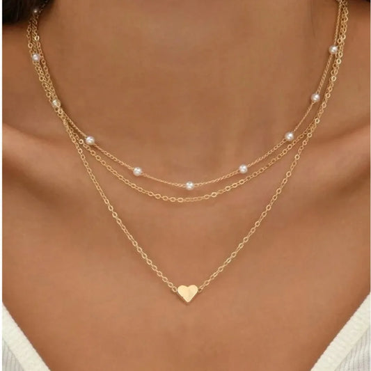 Goldene Damen Perlenkette